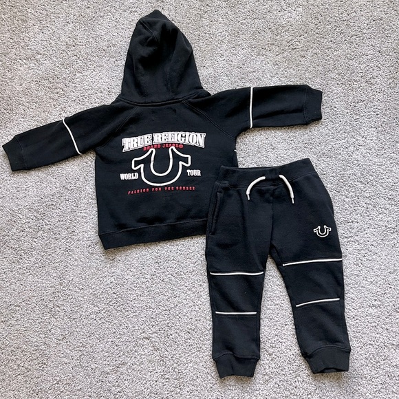 True Religion Kids Black Jogging Suit - Picture 1 of 11